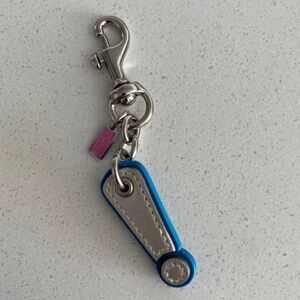 Coach Y2K vintage Exclamation Point Metallic leather bag charm FOB